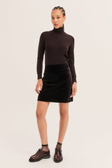 TEDDY SHORT VELVET SKIRT