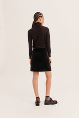 TEDDY SHORT VELVET SKIRT