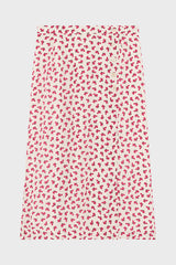 NASSIRA BUTTONS FLORAL MIDI SKIRT