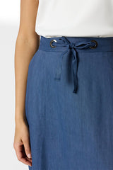 JIHANE LINEN MIX MIDI SKIRT