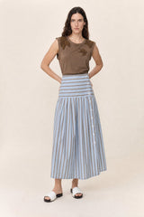 JOYAU STRIPED SKIRT