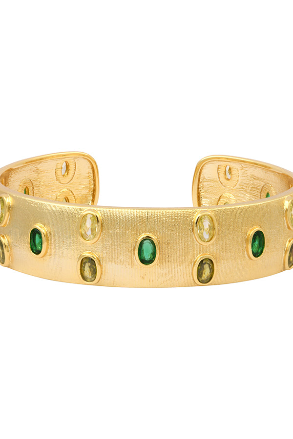 ONDINE GREEN CABOCHON BANGLE