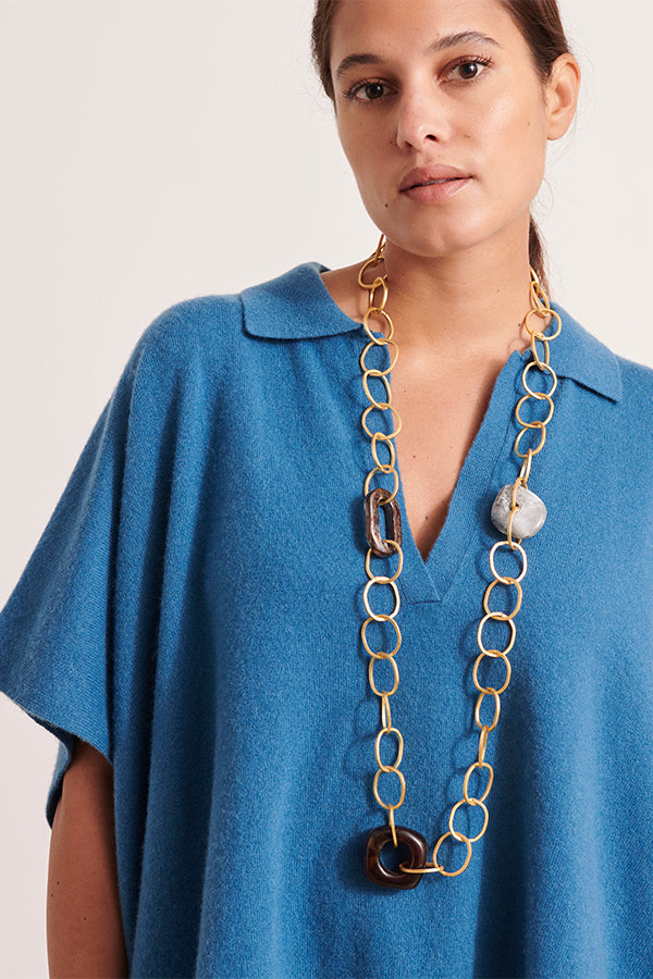 KING LARGE RINGS LONG NECKLACE