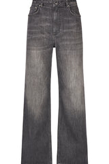 HIGH WAISTED WIDE LEG FADED JEANS