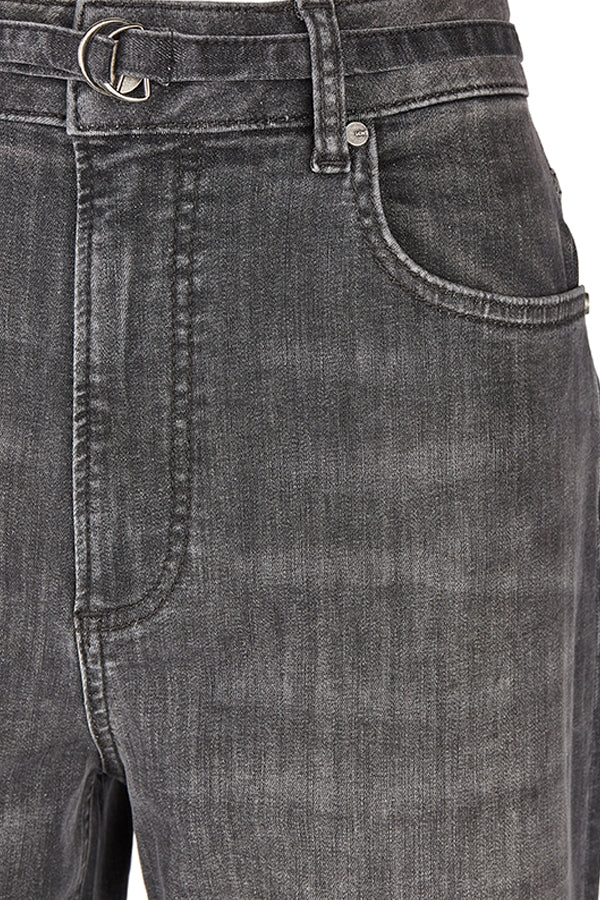 HIGH WAISTED WIDE LEG FADED JEANS