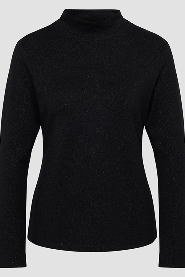BLACK TURTLENECK KNIT SWEATER