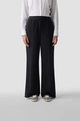 BLACK STRAIGHT LEG TROUSERS