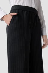 BLACK STRAIGHT LEG TROUSERS