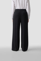 BLACK STRAIGHT LEG TROUSERS
