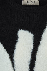 BLACK ABSTRACT 'LOVE' DESIGN SWEATER