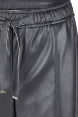 BLACK HIGH WAISTED WIDE LEG TROUSERS