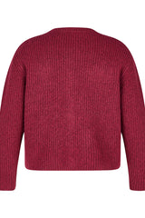 RED KNIT CARDIGAN