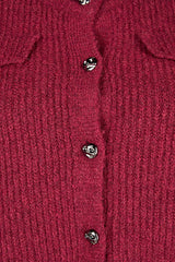 RED KNIT CARDIGAN