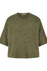 GREEN SHORT SLEEVE RELAXED FIT SHIRT