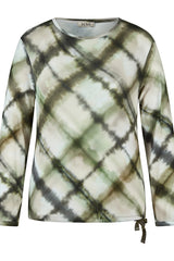 GREEN WHITE PLAID LONG SLEEVE SHIRT
