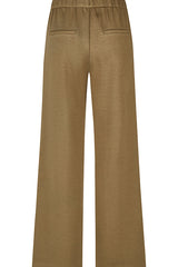 RELAXED FIT BROWN DRAWSTRING TROUSERS