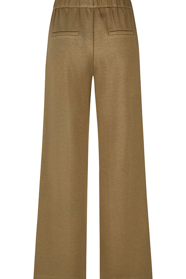 RELAXED FIT BROWN DRAWSTRING TROUSERS