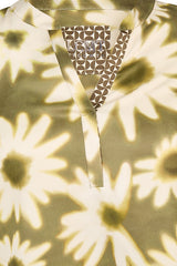 OLIVE FLORAL PATTERNED LONG SLEEVE SHIRT
