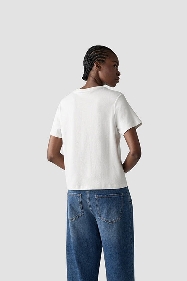 WHITE GRAPHIC T SHIRT