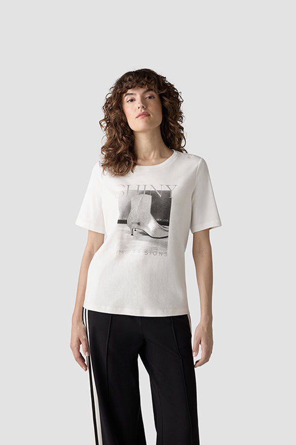 WHITE GRAPHIC T SHIRT