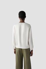WHITE LEAF DESIGN LONG SLEEVE SHIRT