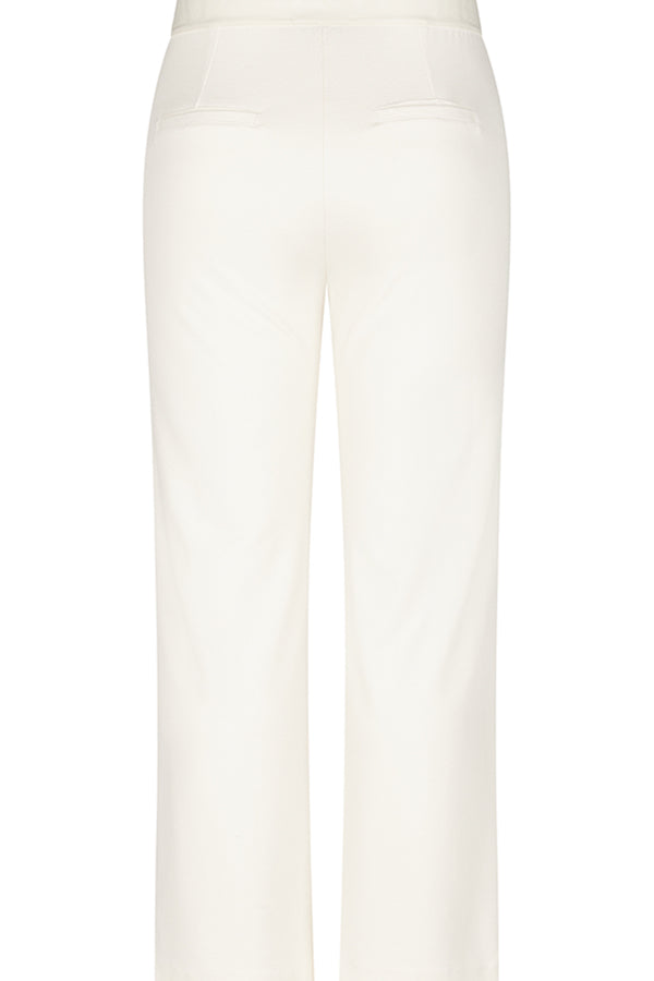 WHITE HIGH WAISTED WIDE LEG TROUSERS
