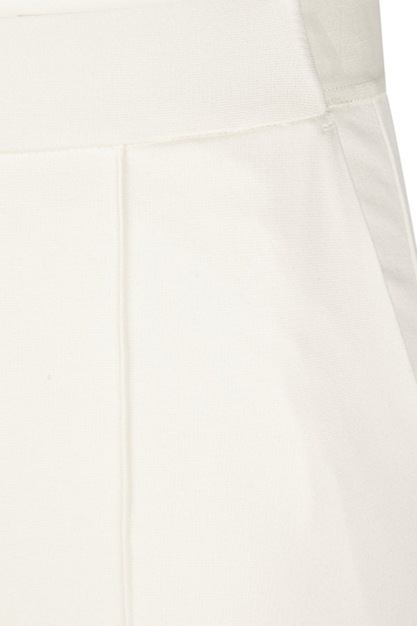 WHITE HIGH WAISTED WIDE LEG TROUSERS