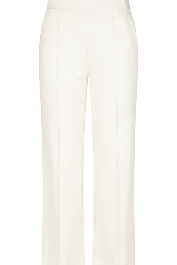 WHITE HIGH WAISTED WIDE LEG TROUSERS