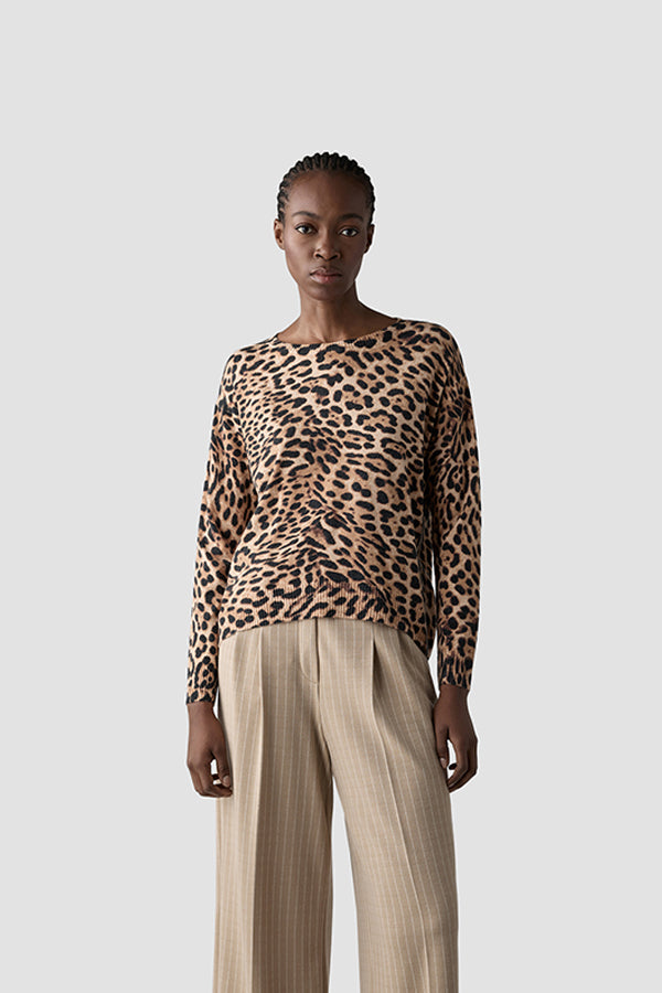 LEOPARD PRINT LONG SLEEVE SHIRT