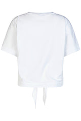TIE-HEM SHORT SLEEVE BLOUSE