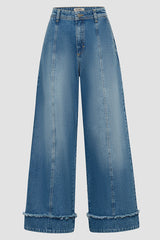 TURN-UP HEM WIDE-FIT JEANS