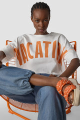 LARGE LETTERING PRINT T-SHIRT