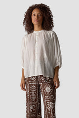 3/4 SLEEVE BUTTON-UP SHIRT