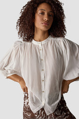 3/4 SLEEVE BUTTON-UP SHIRT