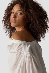 3/4 SLEEVE BUTTON-UP SHIRT