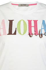 ALOHA GRAPHIC TIE-HEM T-SHIRT