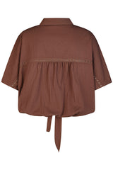 POCKET TIE-HEM SHORT SLEEVE SHIRT