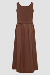 SLEEVELESS FIT FLARE DRESS
