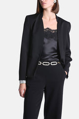 LEZIONI BLACK ELEGANT LINGERIE INSPIRED TOP