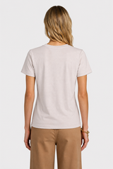 LOCANDIERA BEIGE ROUND-NECK T-SHIRT