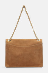 LS1928GC CARAMEL SUEDE SHOULDER BAG
