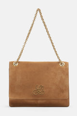 LS1928GC CARAMEL SUEDE SHOULDER BAG