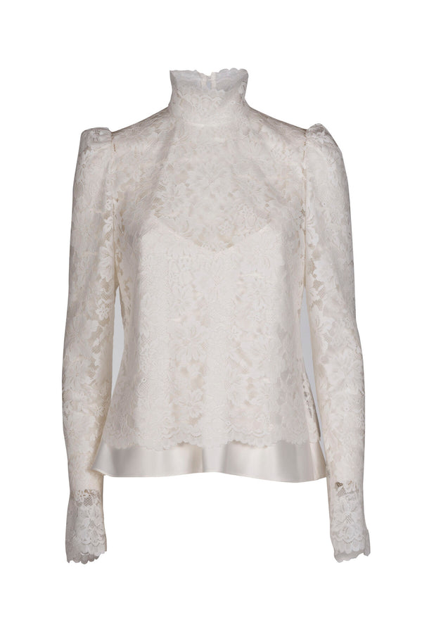 LUCCHETTO WHITE LACE BLOUSE