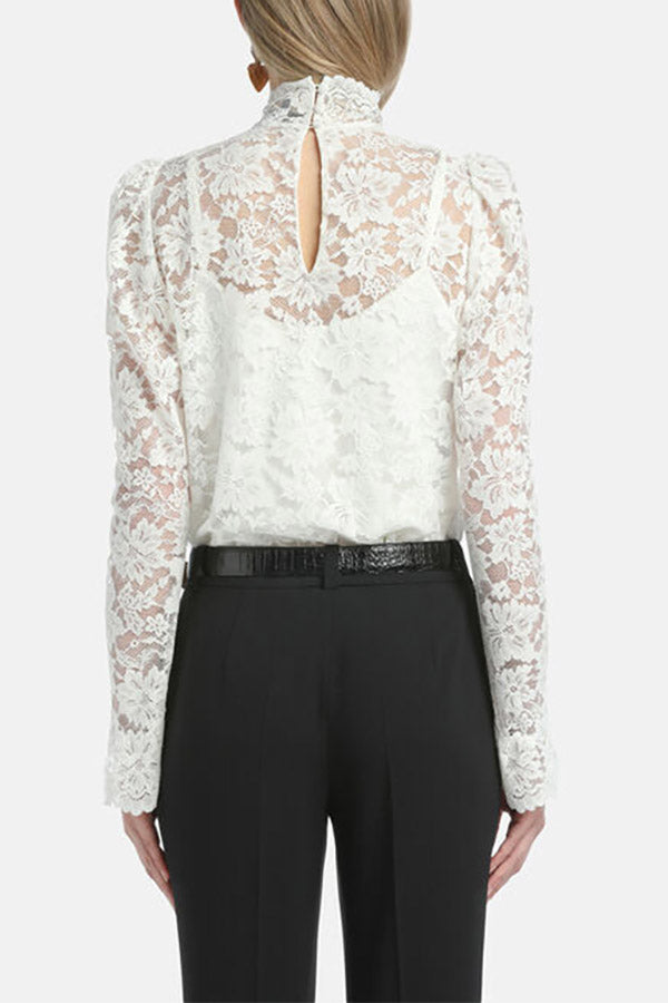 LUCCHETTO WHITE LACE BLOUSE