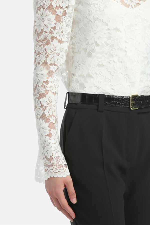 LUCCHETTO WHITE LACE BLOUSE
