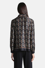 LUSIA EQUESTRIAN PRINTED SILK SHIRT