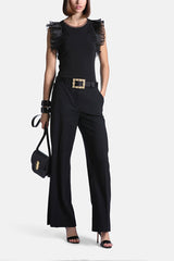 LUSINGA EMBELLISHED FLOUNCED TOP