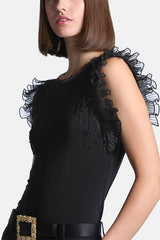 LUSINGA EMBELLISHED FLOUNCED TOP