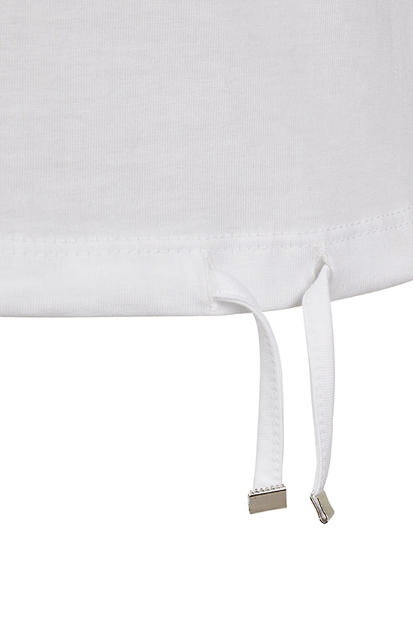 LES NUANCES BLEU DRAWSTRING T-SHIRT