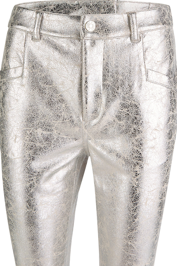 SILVER METALLIC TROUSERS